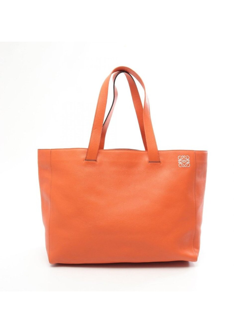 Loewe Tote Bag Anagram Orange Leather